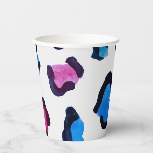 Dierenprint patroon papieren bekers (Voorkant)