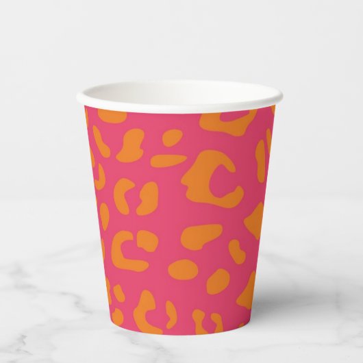 Dierenprint patroon papieren bekers (Voorkant)