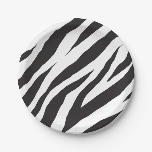 Dierenprint patroon papieren bordje (Voorkant)