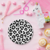 Dierenprint patroon papieren bordje (Feest)
