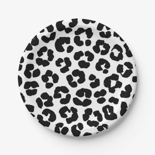 Dierenprint patroon papieren bordje (Voorkant)
