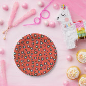 Dierenprint patroon papieren bordje (Feest)