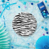 Dierenprint patroon papieren bordje (Feest)