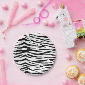 Dierenprint patroon papieren bordje (Feest)