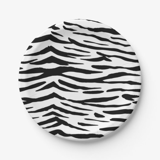 Dierenprint patroon papieren bordje (Voorkant)