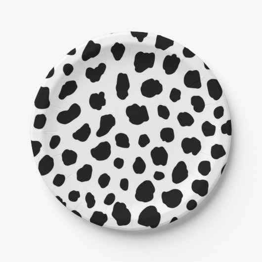 Dierenprint patroon papieren bordje (Voorkant)