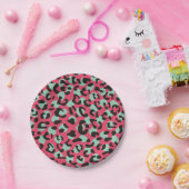 Dierenprint patroon papieren bordje (Feest)
