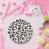 Dierenprint patroon papieren bordje (Feest)