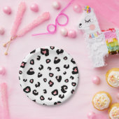 Dierenprint patroon papieren bordje (Feest)