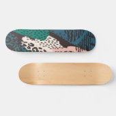 Dierenprint patroon persoonlijk skateboard (Horizontaal)