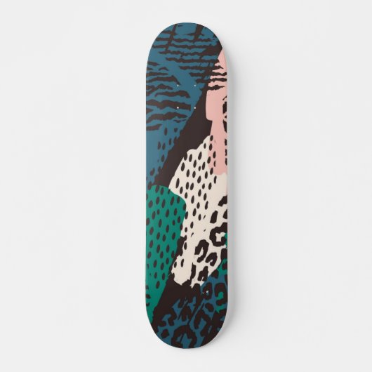 Dierenprint patroon persoonlijk skateboard (Voorkant)