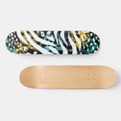 Dierenprint patroon persoonlijk skateboard (Horizontaal)