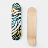 Dierenprint patroon persoonlijk skateboard (Voorkant)