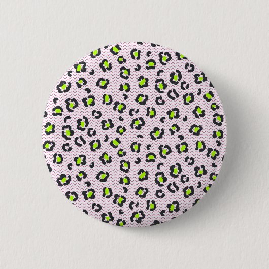 Dierenprint patroon ronde button 5,7 cm (Voorkant)