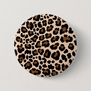 Dierenprint patroon ronde button 5,7 cm