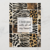 Dierenprint - Platte Kaart (Achterkant)