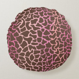 Dierenprint Rond Kussen