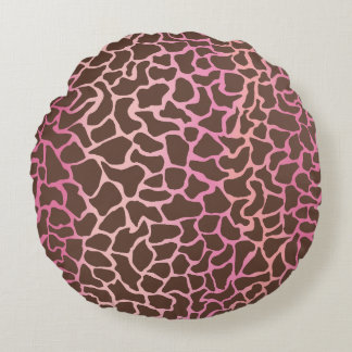 Dierenprint Rond Kussen