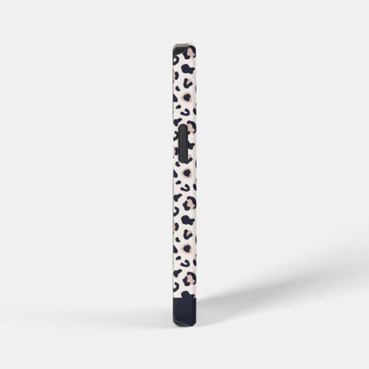 Dierenprint roze aangepaste naam iPhone hoesje (Rechterkant)