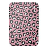 Dierenprint, roze luipaard, cheetah vlekken, harte badmat (Voorkant Verticaal)