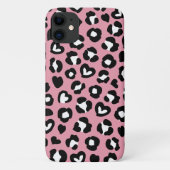 Dierenprint, roze luipaard, cheetah vlekken, harte Case-Mate iPhone case (Achterkant)