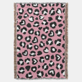 Dierenprint, roze luipaard, cheetah vlekken, harte deken (Voorkant Verticaal)