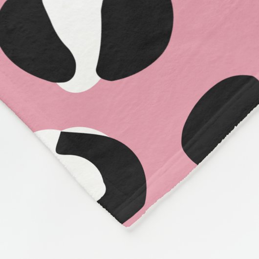 Dierenprint, roze luipaard, cheetah vlekken, harte fleece deken (Hoek)