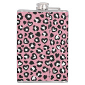 Dierenprint, roze luipaard, cheetah vlekken, harte heupfles (Achterkant)