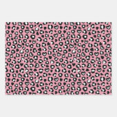 Dierenprint, roze luipaard, cheetah vlekken, harte inpakpapier vel (Voorkant 3)