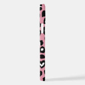 Dierenprint, roze luipaard, cheetah vlekken, harte iPhone hoesje (Rechterkant)