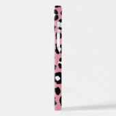 Dierenprint, roze luipaard, cheetah vlekken, harte iPhone hoesje (Linkerkant)