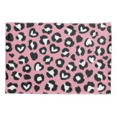 Dierenprint, roze luipaard, cheetah vlekken, harte kussensloop (Achterkant)