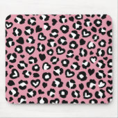 Dierenprint, roze luipaard, cheetah vlekken, harte muismat (Voorkant)