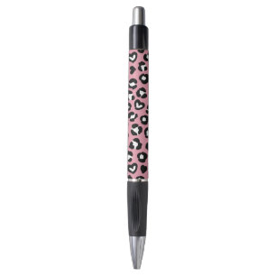 Dierenprint, roze luipaard, cheetah vlekken, harte pen