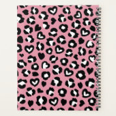Dierenprint, roze luipaard, cheetah vlekken, harte planner (Achterkant)