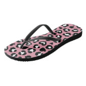 Dierenprint, roze luipaard, cheetah vlekken, harte teenslippers (Schuin)