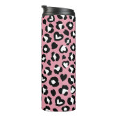 Dierenprint, roze luipaard, cheetah vlekken, harte thermosbeker (Geroteerd rechts)