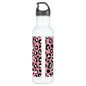 Dierenprint, roze luipaard, cheetah vlekken, harte waterfles  (Achterkant)