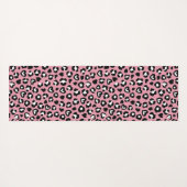 Dierenprint, roze luipaard, cheetah vlekken, harte yogamat (Achterkant (horizontaal))