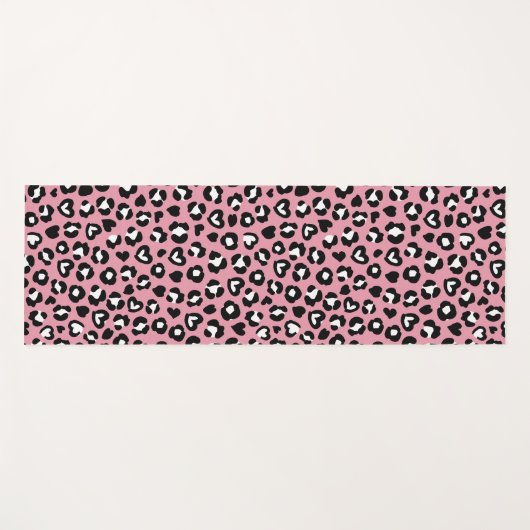 Dierenprint, roze luipaard, cheetah vlekken, harte yogamat (Voorkant (horizontaal))