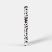 Dierenprint roze monogram iPhone hoesje (Rechterkant)