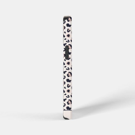 Dierenprint roze monogram iPhone hoesje (Rechterkant)