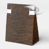 Dierenprint Rundvee Stampede Bruin Verjaardag Bedankdoosjes (Achterkant)