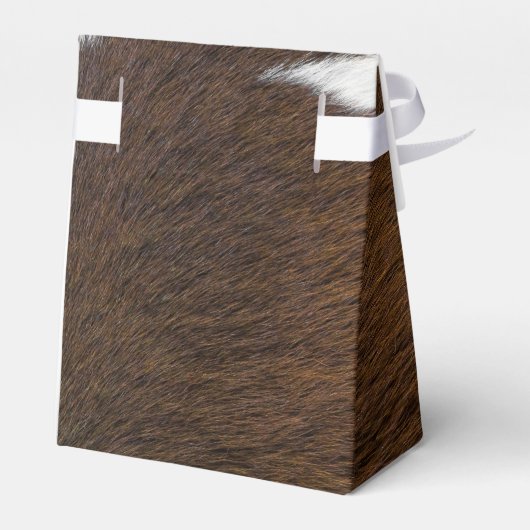 Dierenprint Rundvee Stampede Bruin Verjaardag Bedankdoosjes (Achterkant)