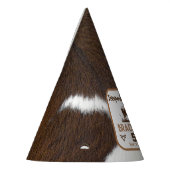 Dierenprint Rundvee Stampede Bruin Verjaardag Feesthoedjes (Links)