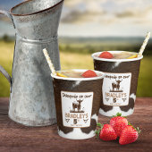 Dierenprint Rundvee Stampede Bruin Verjaardag Papieren Bekers