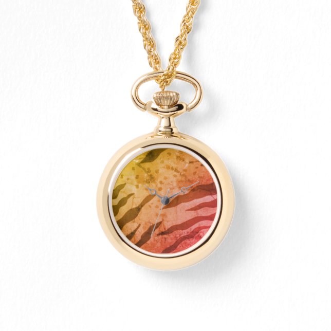 Dierenprint Safari horloge (Voorkant)