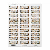 Dierenprint Safari thema verjaardag retouradres Etiket (Full Sheet)