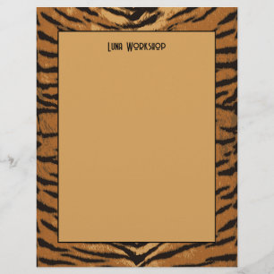 Dierenprint Safari Zwart en Tane Tijger Papier