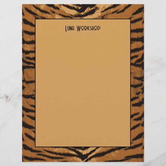 Dierenprint Safari Zwart en Tane Tijger Papier (Voorkant)